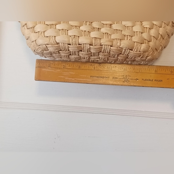 Brighton Candice straw and leather women's purse handbag vintage vtg woven boho - Picture 4 of 10